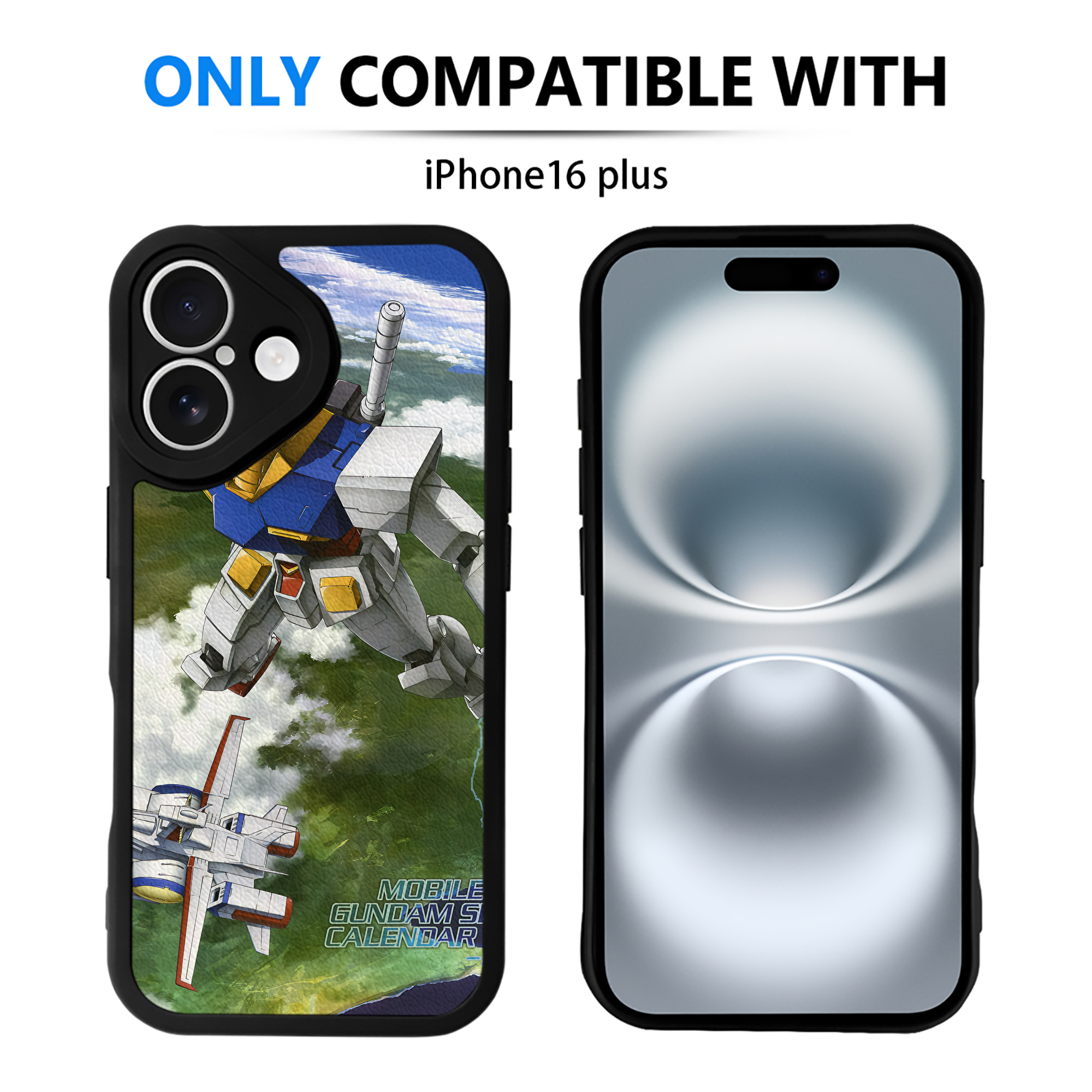 （画像用） 機動戦士ガンダム Mobile Suit Gundam 【iPhone 16シリーズ対応】シリコンスマホケース（レザー調） 材質：シリコン